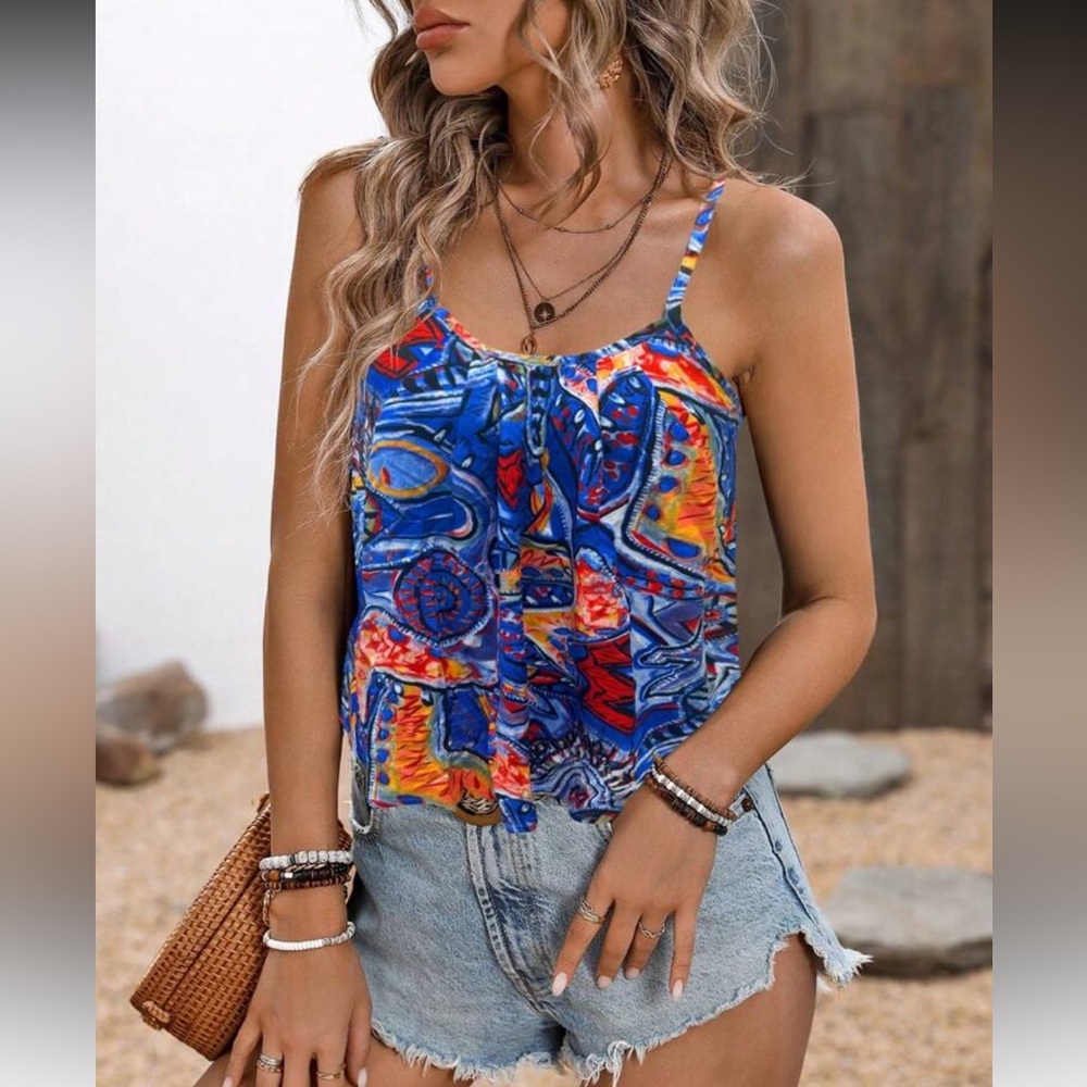 Bohemian Multicolor Sleeveless Top